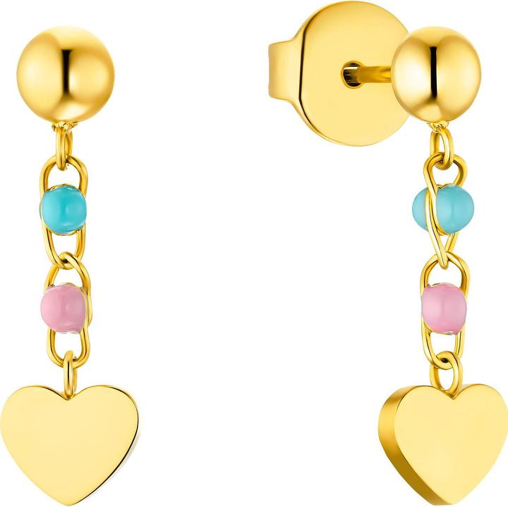 Prinzessin Lillifee Boucles d'oreilles pour filles, Acier inoxydable IP Or | Coeur (Acier inoxydable)