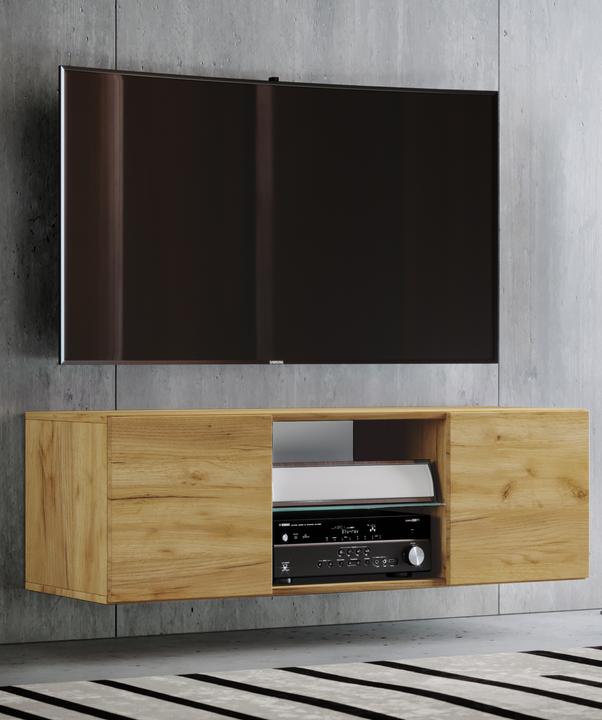 Actual product image VCM Wood TV wall lowboard television cabinet Jusa (115 x 36 x 40 cm)
