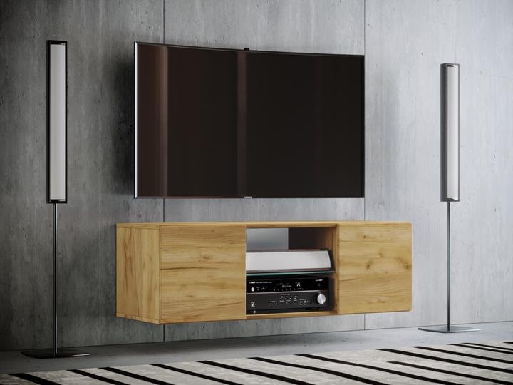 Actual product image VCM Wood TV wall lowboard television cabinet Jusa (115 x 36 x 40 cm)