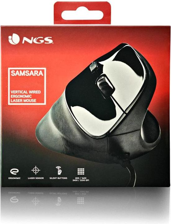 Produktbild NGS Souris Filaire Ergonomique Verticale Samsara (Noir) (Kabelgebunden)