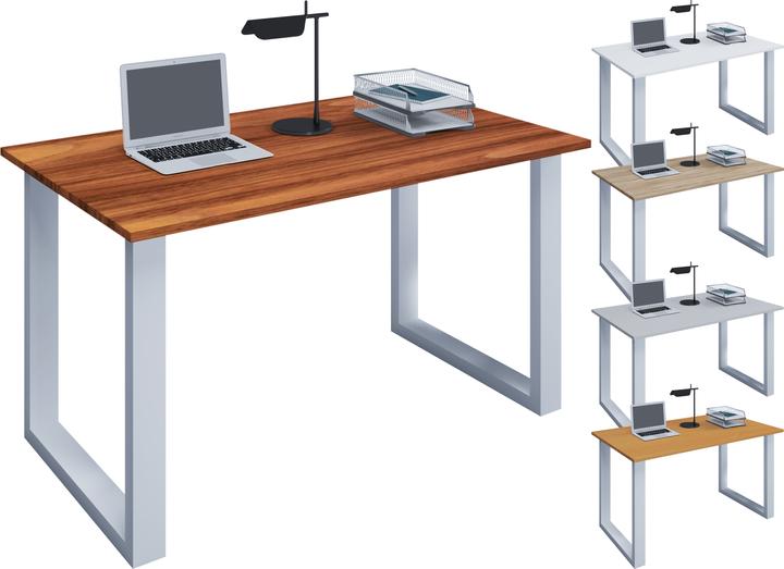 Produktbild VCM Büromöbel Schreibtisch Lona U Alu Weiss (110 x 50 x 76 cm)