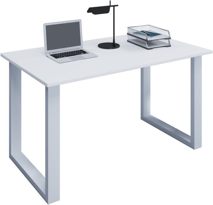 Produktbild VCM Büromöbel Schreibtisch Lona U Alu Weiss (140 x 50 x 76 cm)