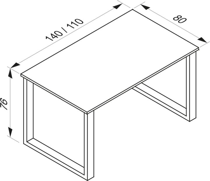 Immagine prodotto VCM Scrivania Tavolo per computer Lona U SW (140 x 80 x 76 cm)