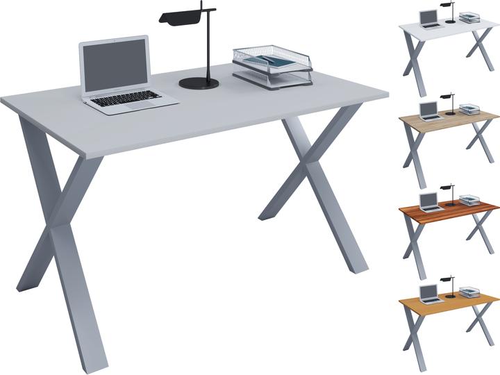 Produktbild VCM Schreibtisch Computertisch Lona X Silber (80 x 80 x 76 cm)