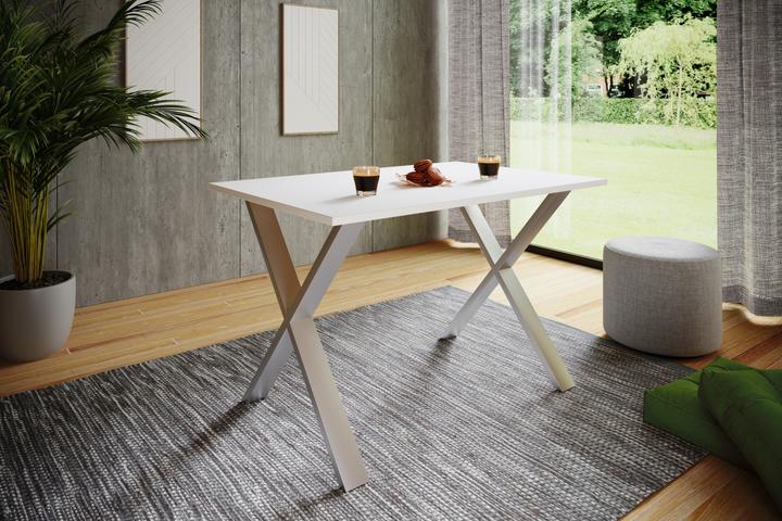 Image du produit VCM Table de salle à manger en bois Xona X Argent (110 x 50 x 76 cm)