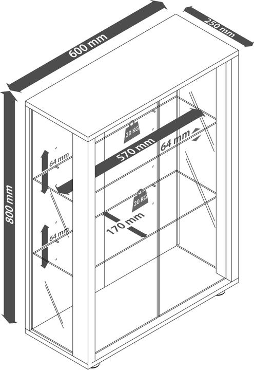 Productafbeelding VCM Udina (60 x 25 x 80 cm)