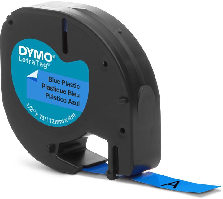 Actual product image Dymo Plastic ribbon black on blue (1.20 cm, Blue)
