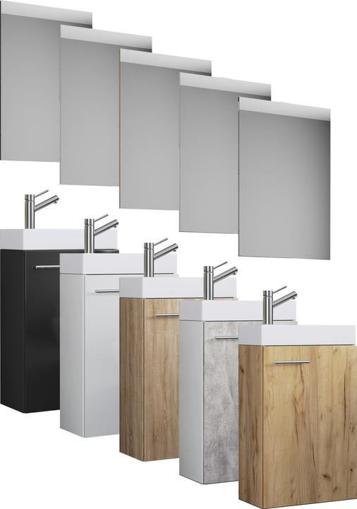 Productafbeelding VCM 3-delig Gastentoilet Wastafel Wastafel Slito Spiegel