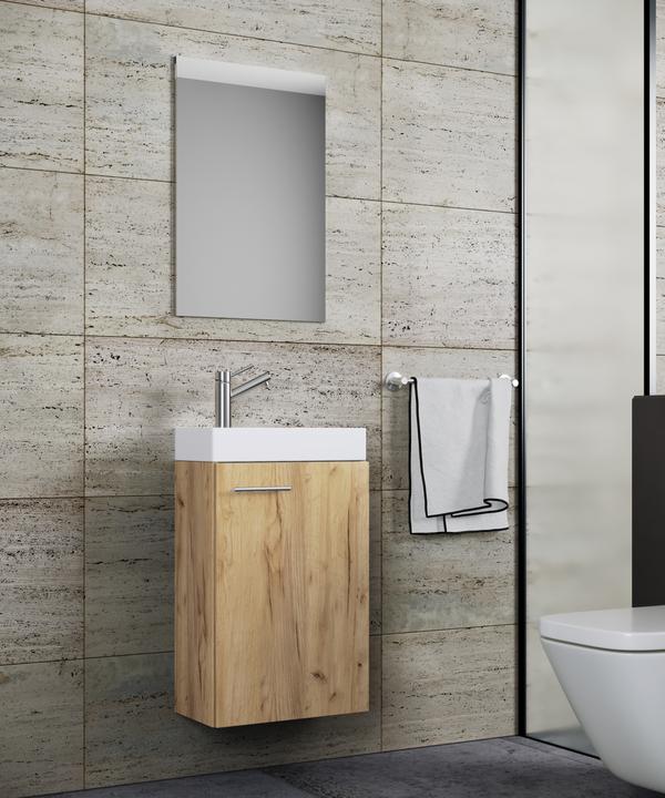 Productafbeelding VCM 3-delig Gastentoilet Wastafel Wastafel Slito Spiegel