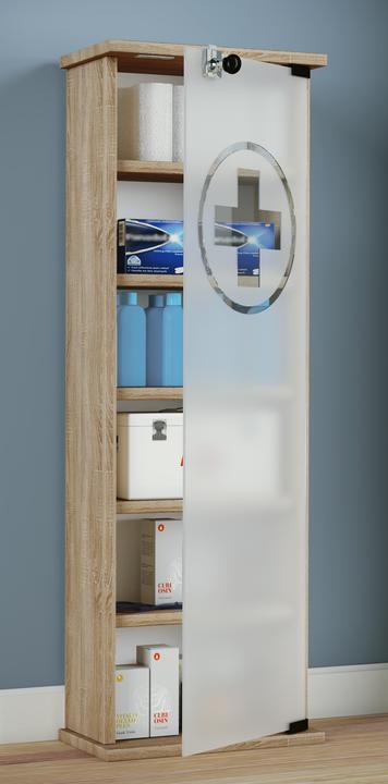 Image du produit VCM Armoire à pharmacie Gusal XXL verrouillable (31 x 18 x 92 cm)