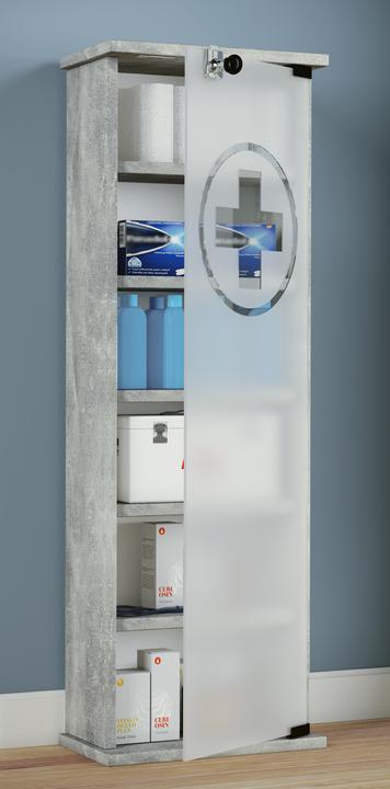 Image du produit VCM Armoire à pharmacie Gusal XXL verrouillable (31 x 18 x 92 cm)
