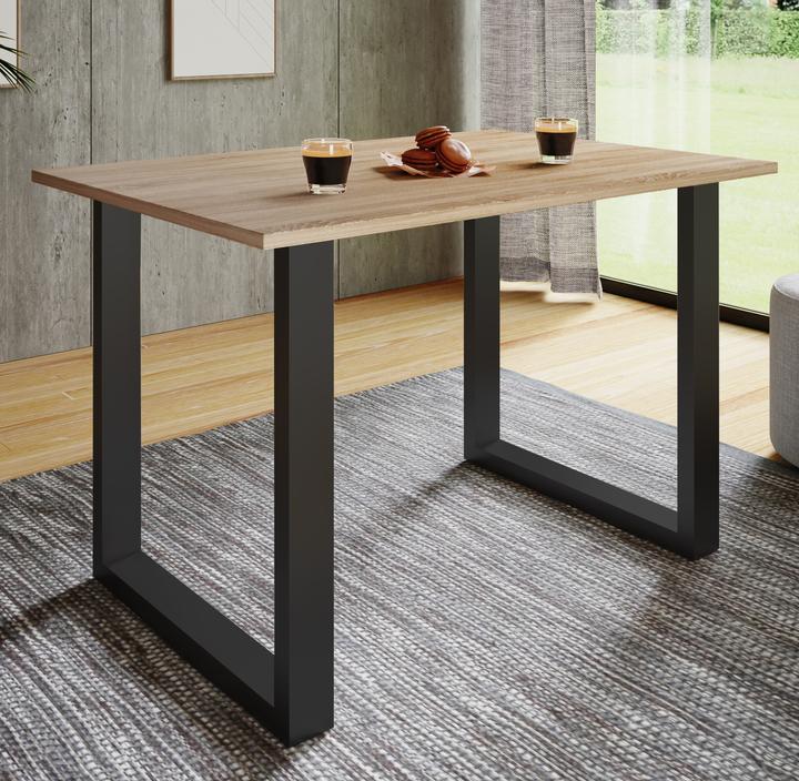 Image du produit VCM Table de salle à manger premium Table de salle à manger en bois "Xona U (140 x 50 x 76 cm)