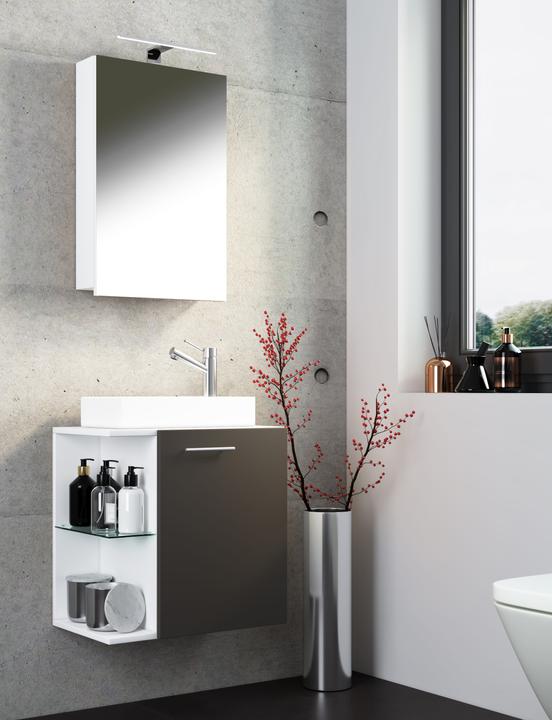 Produktbild VCM 3 tlg. Gäste WC Waschplatz Waschtisch Hausa Spiegelschrank