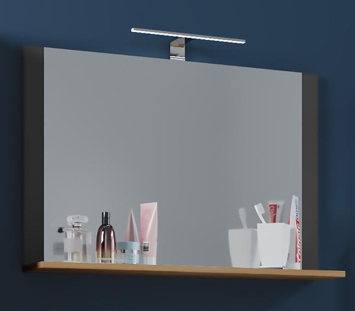 Actual product image VCM Bathroom mirror wall mirror with lendas shelf (60 x 17 cm)