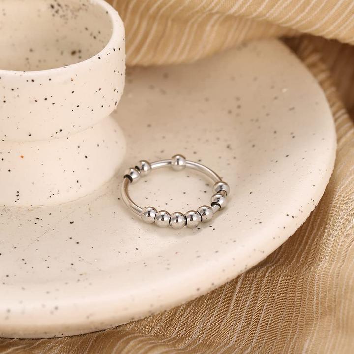 Produktbild Noya Anti-Stress Fidget Finger Ring - Silber (3er Set)
