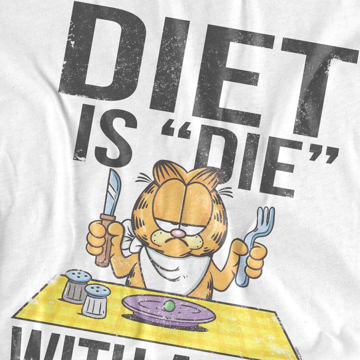 Actual product image Garfield Mens Diet Is Die With a T T-Shirt (4XL)