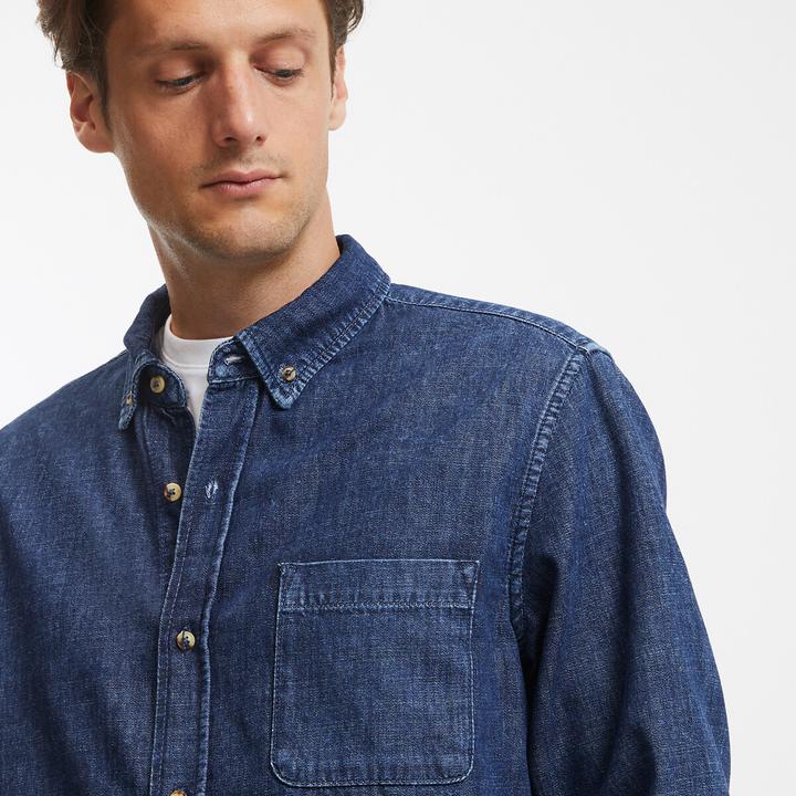 Produktbild La Redoute Collections Jeanshemd mit Button-Down-Kragen (S)