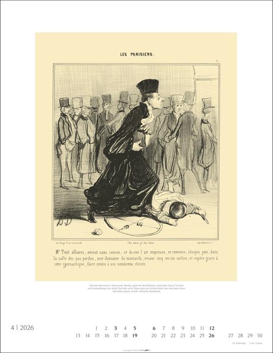 Produktbild Honoré Daumier: Die Juristen Kalender 2026 (34 x 44 cm, Deutsch)