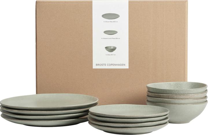 Produktbild Broste Copenhagen NORDIC MARSH Geschirrset mittag für Vier 12tlg (12 Stück)