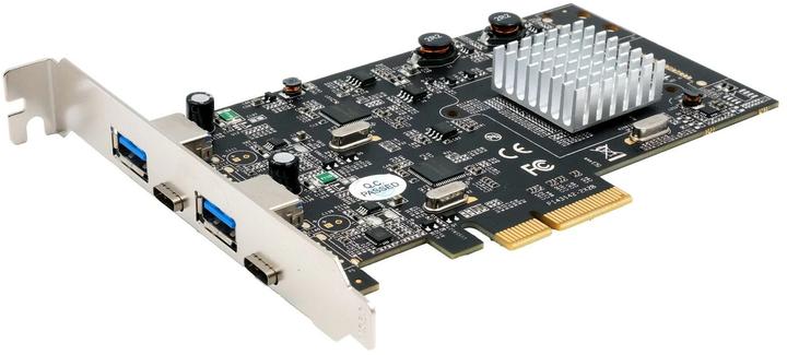 Image du produit Exsys GmbH Carte 4 ports USB 3.2 Gen2 PCIe (x4) avec 2x connecteurs A et 2x connecteurs C™ (Asmedia)