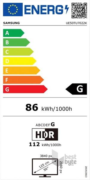 Energie-Label Samsung UE50TU7022KXXH (50", LED, 4K)