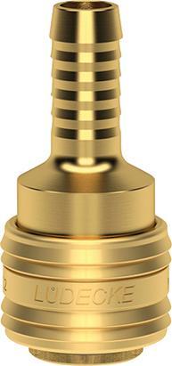 Actual product image Magni 10 pieces Compressed air coupling ES 6 T Lüdecke quick-release coupling pneumatic SLW 6 hose nozzle
