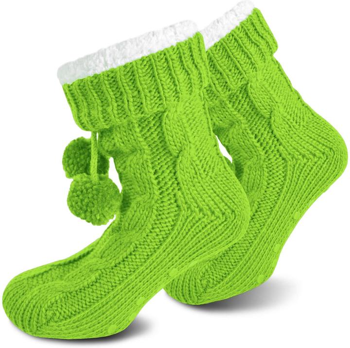 Produktbild Normani Strick-Hausschuhe mit Bommeln und ABS (Einzelpack, 40 - 44)