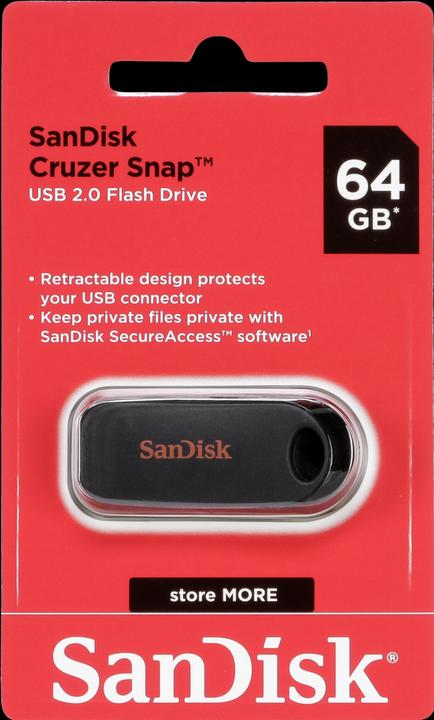 Produktbild SanDisk Cruzer Snap 64GB USB 2.0 (64 GB, USB-A)