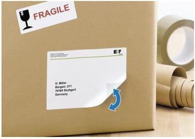 Actual product image HERMA A4 removable labels