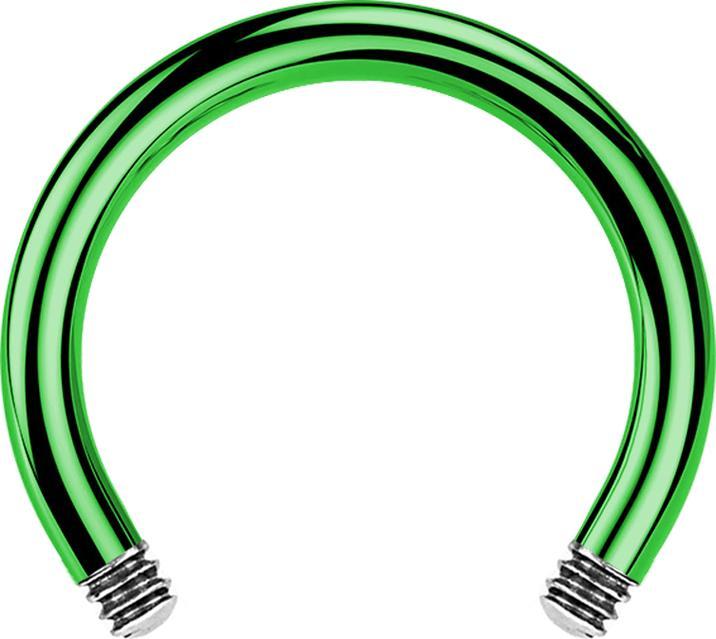 Image du produit Star Piercing Barre Micro Circular Barbell verte (sans laiton, Titane G23)