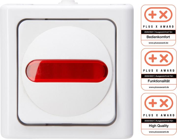 Produktbild Kopp 561602008 Rocker switch 1P Rot - Weiss Elektroschalter (561602008)