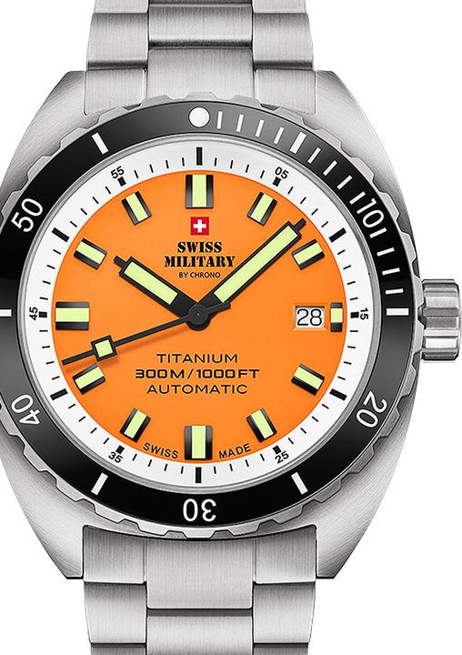 Swiss Military SMA34100.04 Diver Titanium Automatik 42mm 30ATM (Taucheruhr, 42 mm)