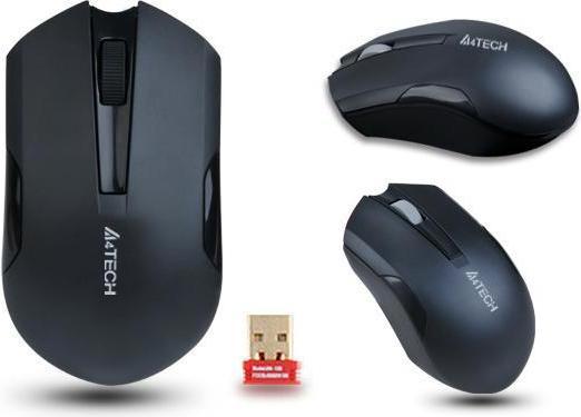 Produktbild A4Tech G3-200N, V-Track padless, black, wireless mouse (Kabellos)