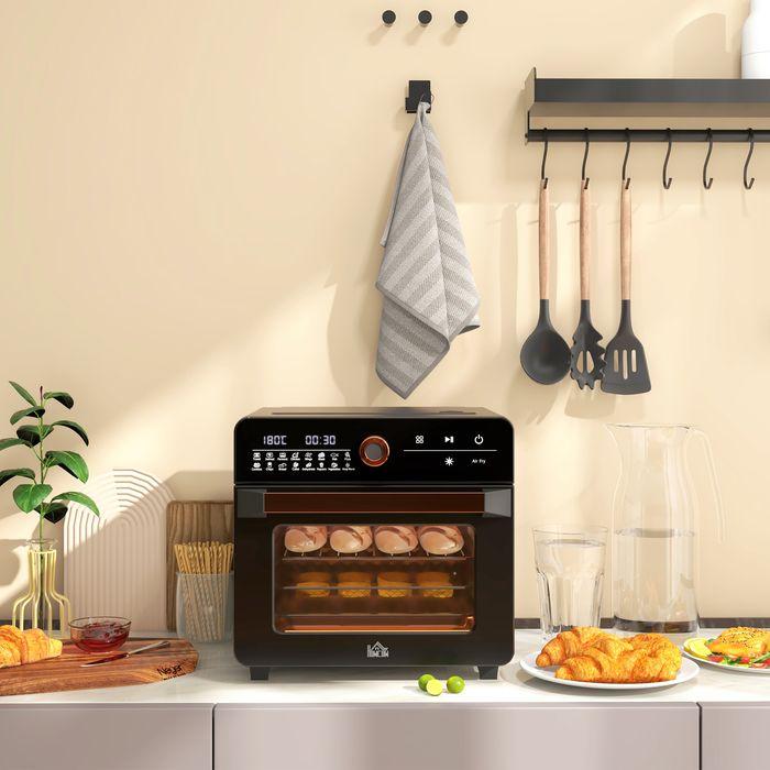 Produktbild Swisshandel24 Minibackofen 20L, Mini Ofen, 40-220°C, 17 Modi, Timer, 36x37x34,5cm, Schwarz