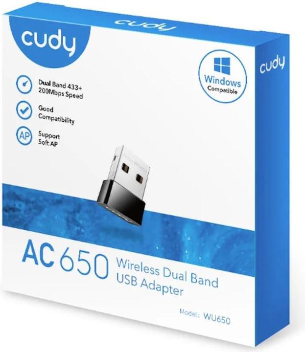 Actual product image Cudy WL 650 USB Dual Band WU650 AC650 (USB)