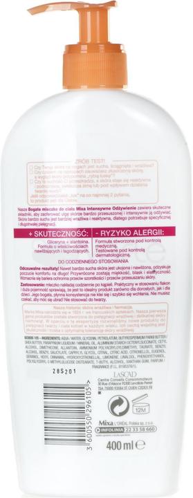 Mixa Rich body milk 400 ml (Körpermilch, 400 ml)