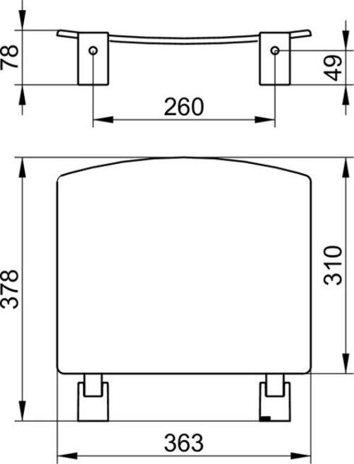 Image du produit Keuco Siège rabattable Plan 14980010038 chrome/gris clair (110 kg)