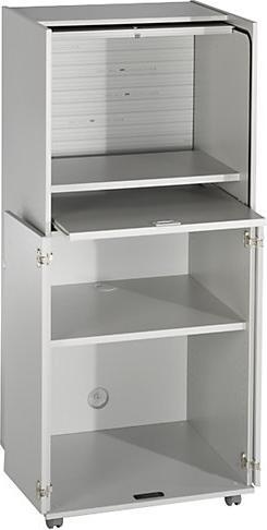 Actual product image eurokraft pro Computer cabinet with plastic roller shutter, mobile