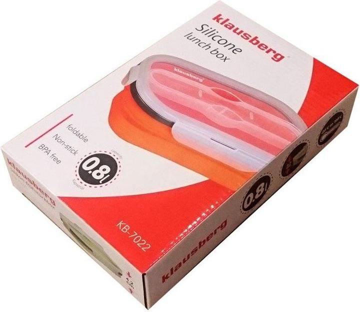 Actual product image Klausberg Lunch box KB-7022 with spoon and fork