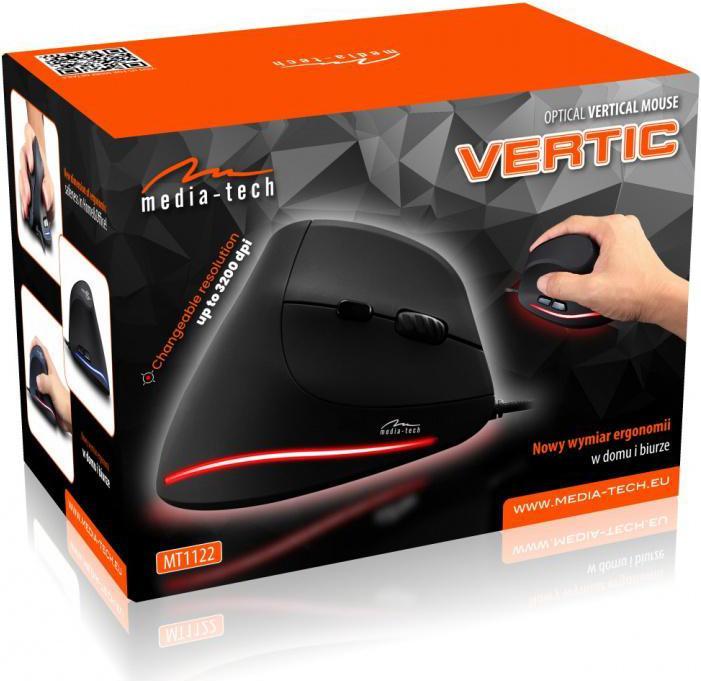 Productafbeelding Media-Tech Verticale muis voor het werk VERTIC MT1122 (Bedraad)