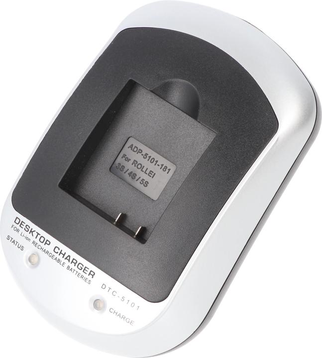 Image du produit AccuCell Schnellladegerät passend für den Rollei DS-SD20 Akku Bullet 3S, Bullet 4S, Bullet 5S (Chargeur de batterie d'appareil photo)