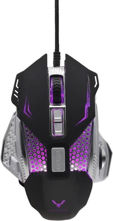 Actual product image Chiropter X39 Pro optical gaming mouse, 8 buttons, braided 1.5 m cable 1000-3200 dpi LED light black
