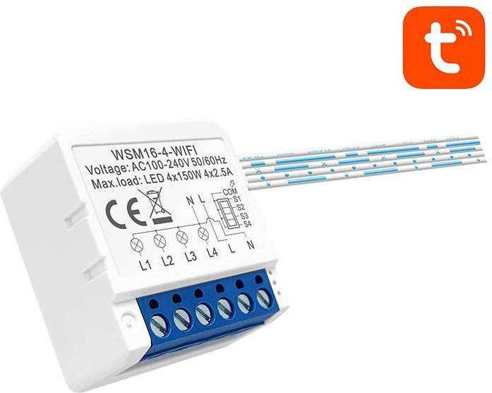 Image du produit Avatto Module de commutation intelligent WiFi WSM16-W4 TUYA (Actionneur de commutation)