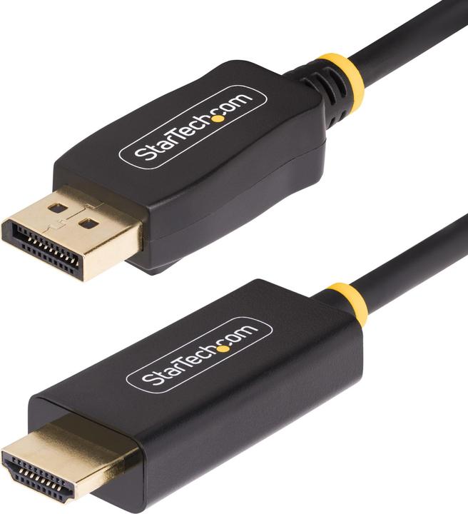 Actual product image StarTech com 3.3ft (1m) DisplayPort to HDMI Adapter Cable, 4K 60Hz with HDR, DP to HDMI 2.0b, Active (1 m, DisplayPort)