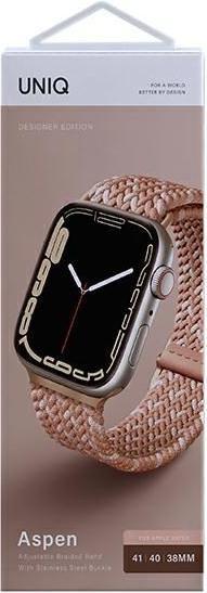 Actual product image Uniq Apple 4/5/6/7/8/SE Smart Watch Strap, Pink, 38/40/41mm (41 mm, 38 mm, 40 mm, Plastic)