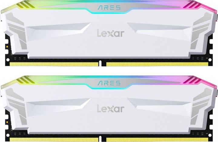 Actual product image Lexar ARES RGB with Heatsink 16 GB, DDR4, 3866 MHz, PC/serveris, Registered No, ECC No, Baltas, 2x8 GB (2 x 8GB, 3866 MHz, DDR4-RAM, DIMM)