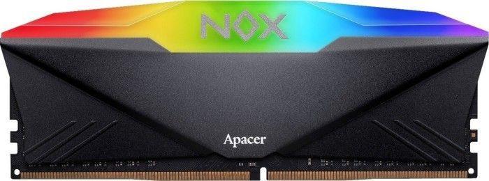 Actual product image Apacer NOX RGB memory, DDR4, 8 GB, 3200 MHz, CL16 (AH4U08G32C28YNBAA-1) (1600 MHz, DDR4-RAM, DIMM)