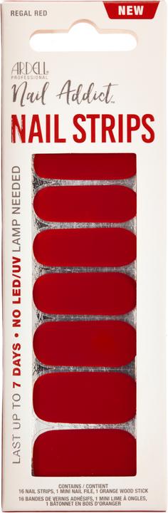 Immagine prodotto Ardell Nail Addict - Strisce per unghie rosso regale (Unghie artificiali, Rosso regale)