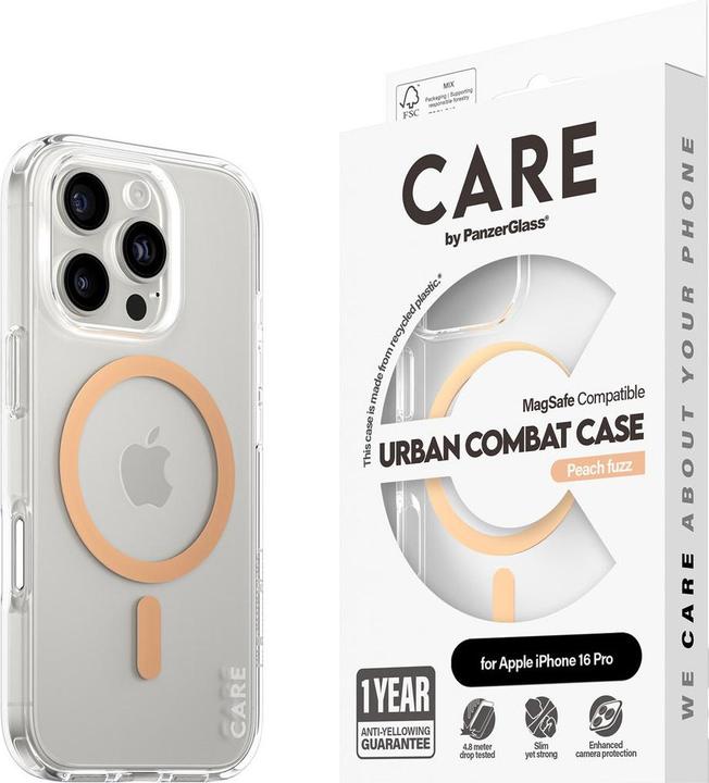 Image du produit PanzerGlass CARE by PG Peachy MagS iPhone16 6.3 Pro (Apple iPhone 16 Pro)