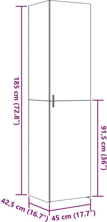 Image du produit VidaXL Osterburg (Altmark) (45 x 42.5 x 185 cm)